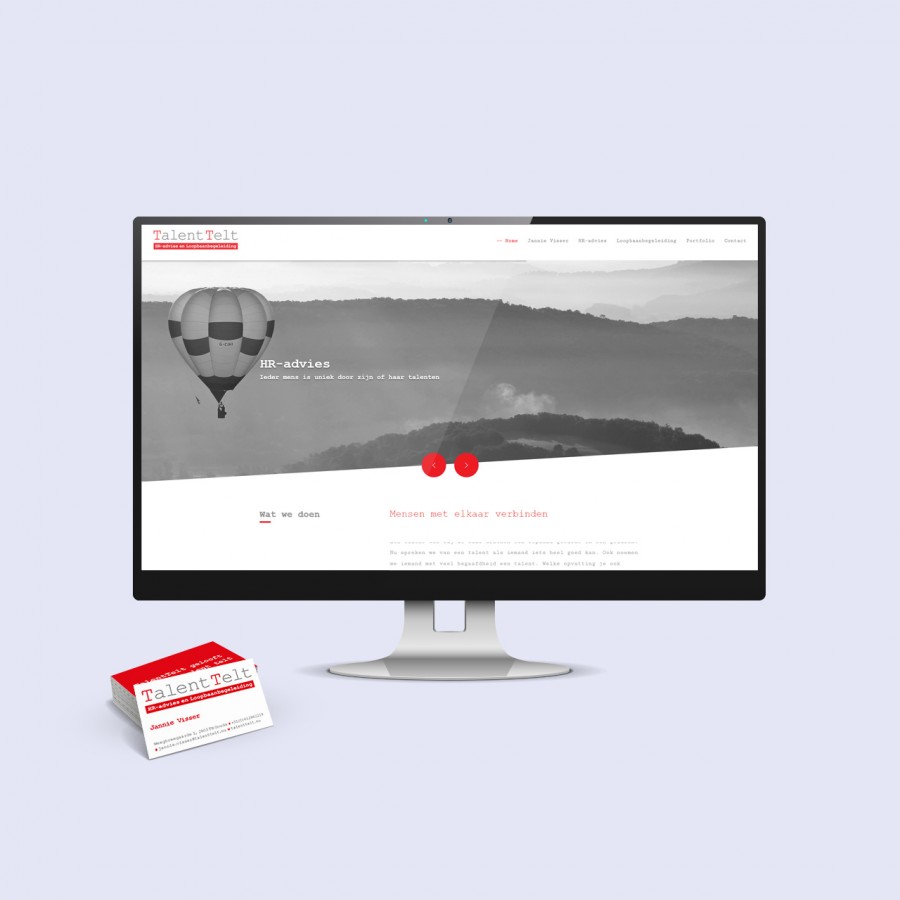 talenttelt website en huisstijl