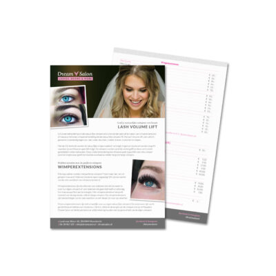 Dream Salon A5 flyer © i-nicole
